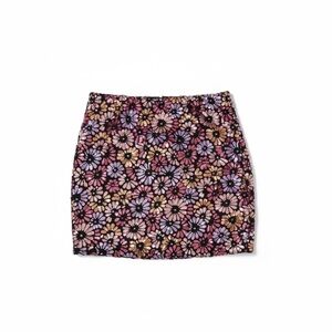 NWOT Floral Sequin Mini Skirt elastic waist band